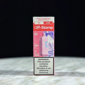 Off-Stamp Sour Strawberry Dragonfruit Crystal Cube disposable vape